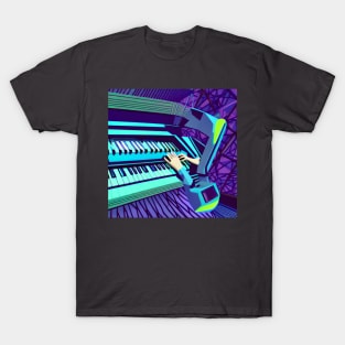 Synthesizer Up In Space Being Played By A Robot T-Shirt